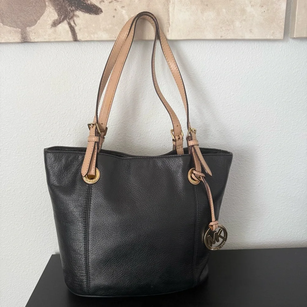 Michael Kors Pebbled Leather Jet Set Tote Shoulder Bag